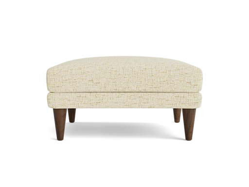 Modern Upholstered Square Ottoman | Large Footrest for Living Room, Lounge & Bedroom