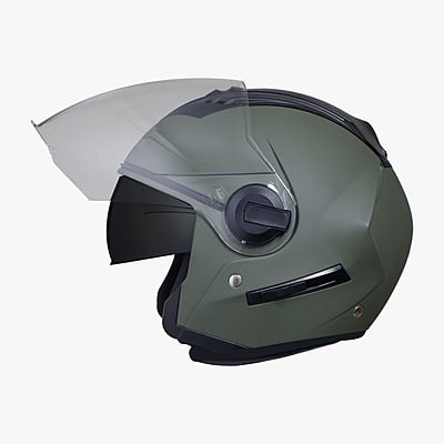 SBA-3 HURRICANE WITH INNER SMOKE SUN SHIELD MATT BATTLE GREEN C/V (L)