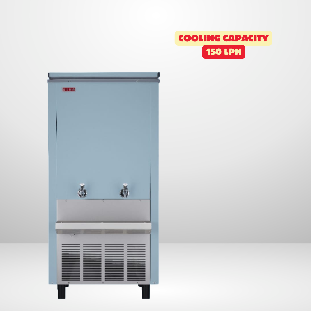 150 LPH cooling capacity Usha water cooler SP150150RC. 150 LPH cooling capacity Usha water cooler SP150150RC.