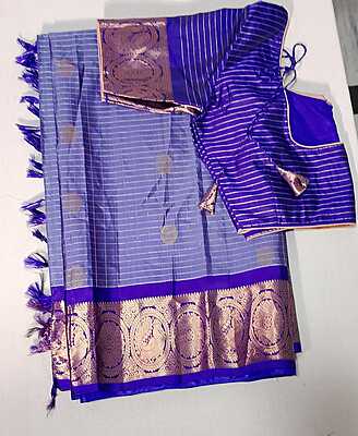 D167: Ready To Ship Beautiful Soft Silk Saree With Stitched Blouse