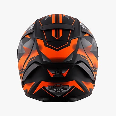 STEELBIRD SA-2 METALLIC MAT BLACK/FLUO ORANGE C/V (M) + EXTRA GOLD VISOR