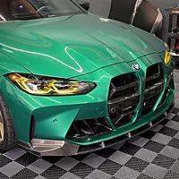 BMW G8X G80 G82 M3 M4 V2 Dual Slat Carbon Fiber Front Bumper Duct Vents (2021+)
