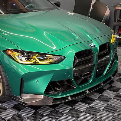 BMW G8X G80 G82 M3 M4 V2 Dual Slat Carbon Fiber Front Bumper Duct Vents (2021+)