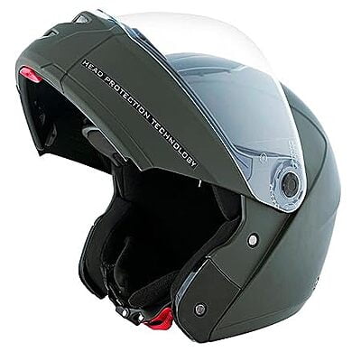 STUDDS NINJA ELITE MILITARY GREEN WITH CARBON STRIP C/V (L)