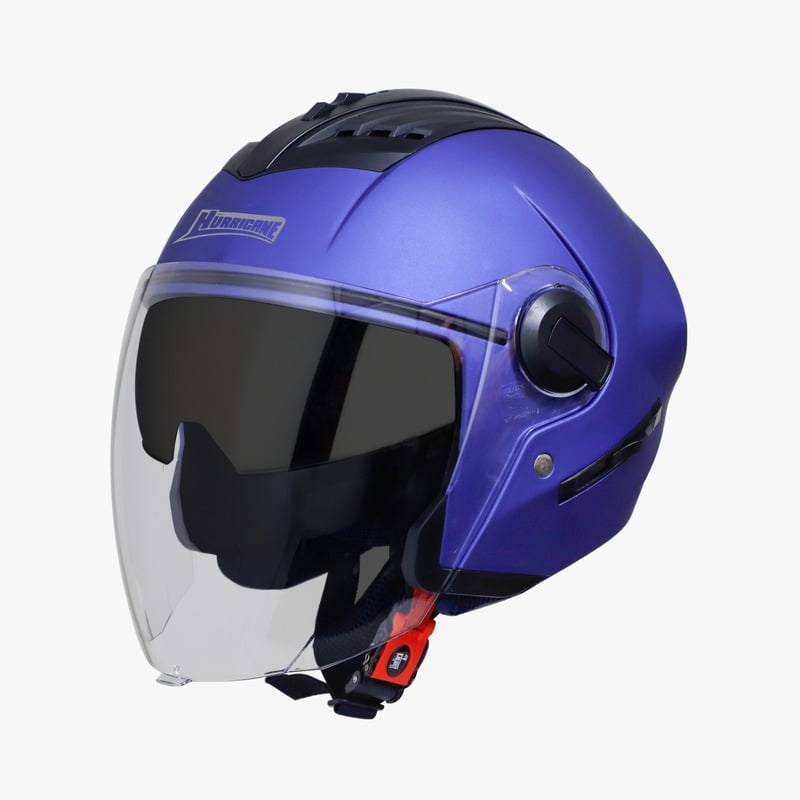 STEELBIRD SBA-3 HURRICANE WITH INNER SMOKE SUN SHIELD MATT YAMAHA BLUE C/V (M)