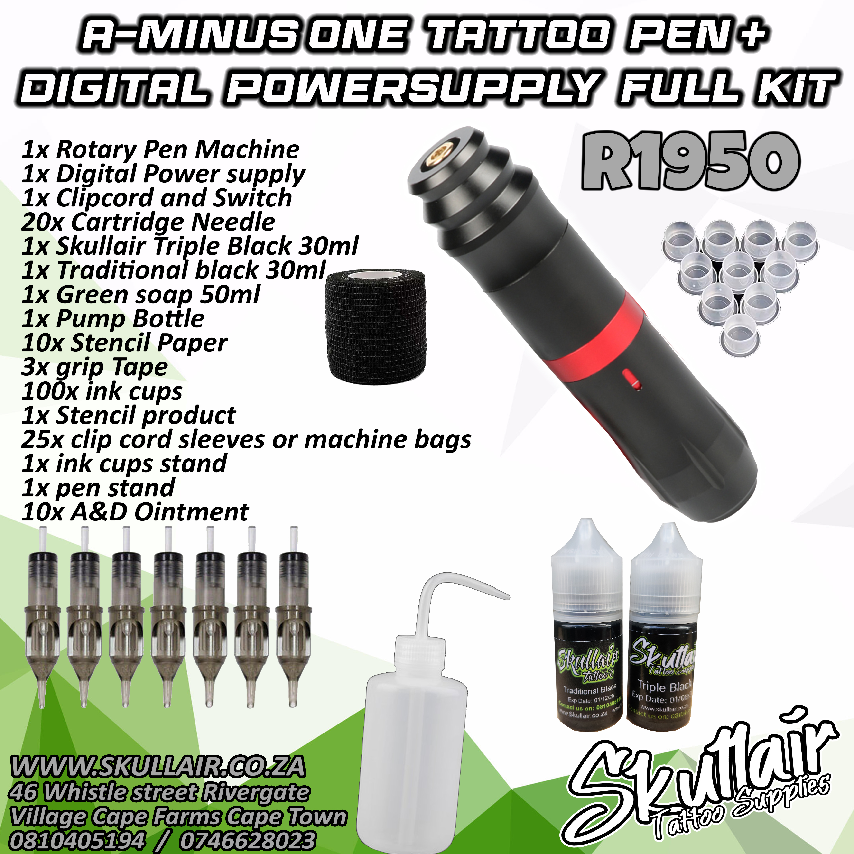 A-Minusone Tattoo pen wired full kit