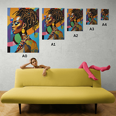 Mosaic of Strength - Vibrant Geometric Art Print (UNFRAMED) Mosaic of Strength - Vibrant Geometric Art Print (UNFRAMED)