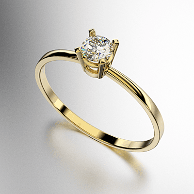 ANILLO SOLITARIO CON GRIFAS  (MOD. A000)