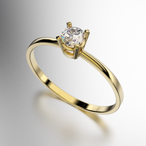 ANILLO SOLITARIO CON GRIFAS  (MOD. A000)