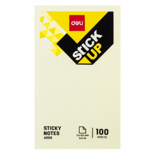 DELI A005 STICKUP NOTE 5x3 YELLOW 100s DELI A005 STICKUP NOTE 5x3 YELLOW 100s