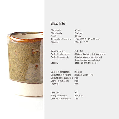 Sara Mid Fire Textured Ochre A155 Sara Mid Fire Textured Ochre A155
