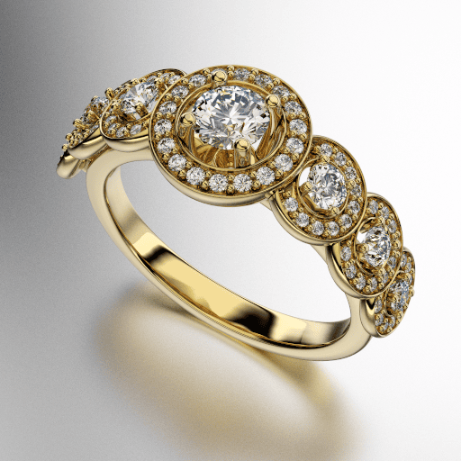 ANILLO CINTILLO ANTIQUE PIEDRA REDONDA (MOD. 155)
