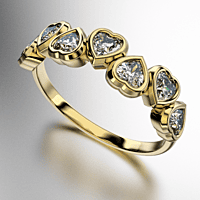 ANILLO CINTILLO CORAZON (MOD. A157)