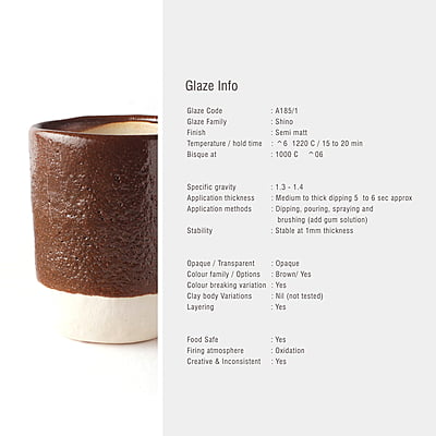 Sara Mid Fire Shino Dark Brown A185/1 Sara Mid Fire Shino Dark Brown A185/1