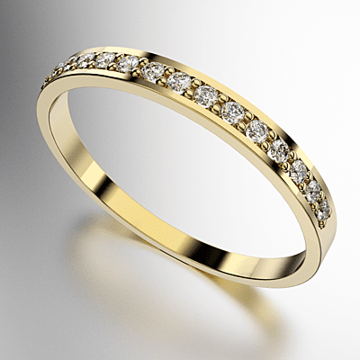 ANILLO MEDIO SIN FIN CON GRIFAS MED. 2 PIEDRAS REDONDAS (1.5MM) 