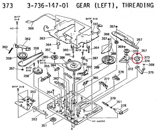 SONY 3-736-147-01 Gear Replacement SONY 3-736-147-01 Gear Replacement