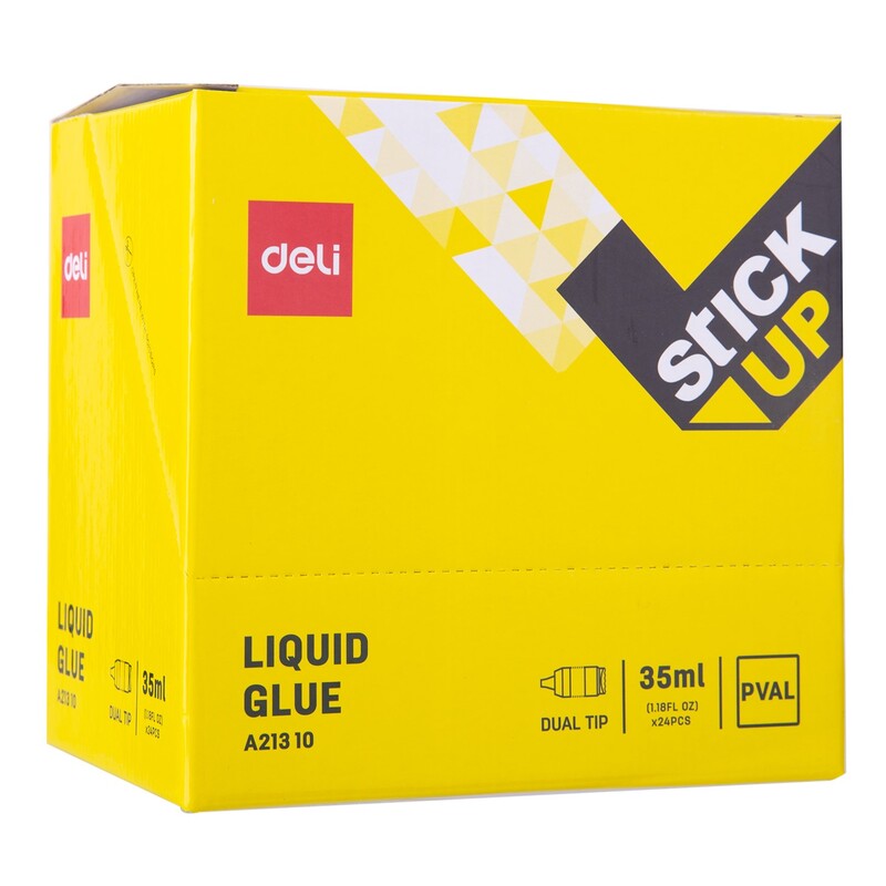DELI A213 STICK UP LIQUID GLUE 35ML DUAL TIP DELI A213 STICK UP LIQUID GLUE 35ML DUAL TIP