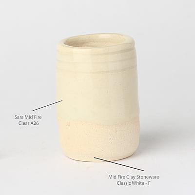 Sara Clay Mid Fire Stoneware Classic White - F Sara Clay Mid Fire Stoneware Classic White - F