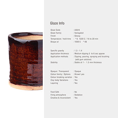Sara Mid Fire Textured Cinnamon Brown A30/8 Sara Mid Fire Textured Cinnamon Brown A30/8