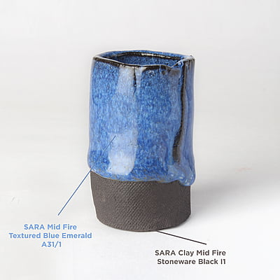 Sara Mid Fire Textured Blue Emerald A31/1 Sara Mid Fire Textured Blue Emerald A31/1