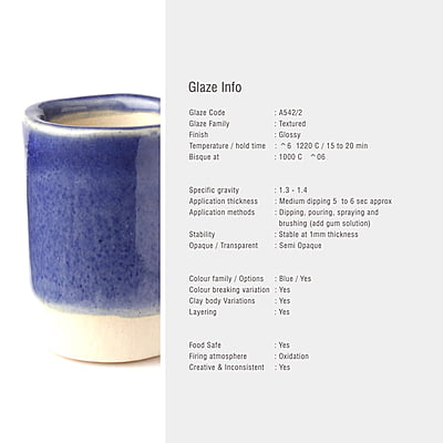 Sara Mid Fire Textured Blue A542/2