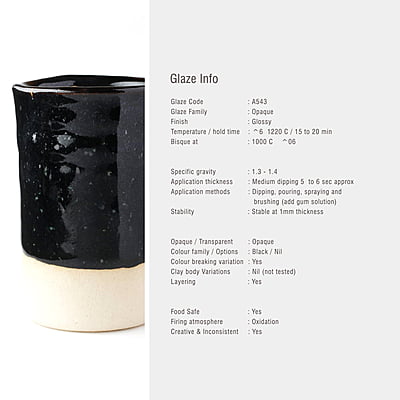 Sara Mid Fire Opaque Black A543 Sara Mid Fire Opaque Black A543