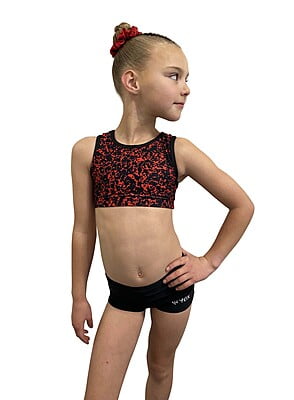 RED AND BLACK CROP SET
