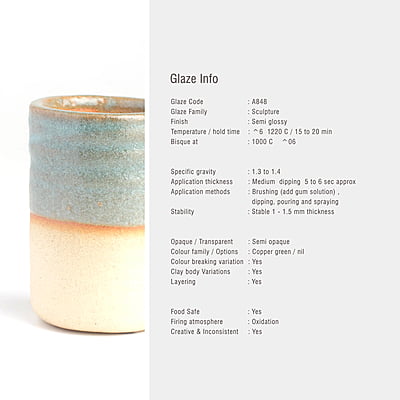 Sara Mid Fire Sculpture Glaze A848 Sara Mid Fire Sculpture Glaze A848