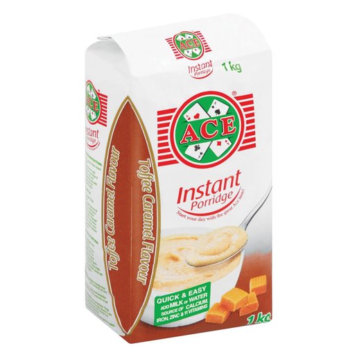 ACE INSTANT PORRIDGE TOFEE CARAMEL 10X1KG ACE INSTANT PORRIDGE TOFEE CARAMEL 10X1KG
