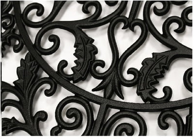 Fence & Gate Black Cast Aluminum Inserts-Big-Rectangle Fence & Gate Black Cast Aluminum Inserts-Big-Rectangle