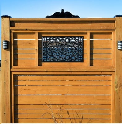Fence & Gate Black Cast Aluminum Inserts-Big-Rectangle Fence & Gate Black Cast Aluminum Inserts-Big-Rectangle