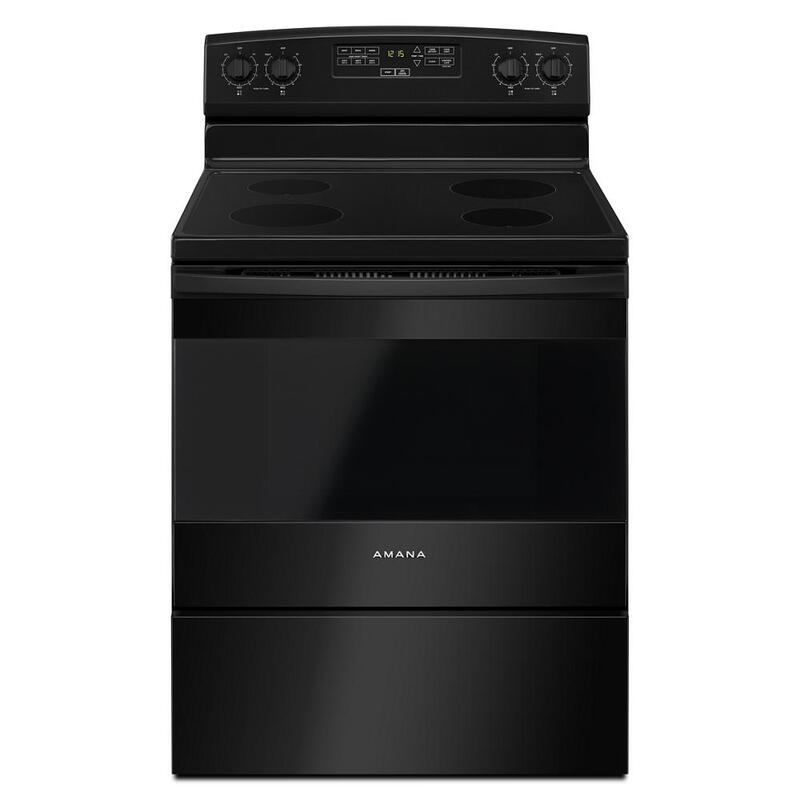 Amana® AER6303MFB 30" Electric Range with Extra-Large Oven Window Amana® AER6303MFB 30" Electric Range with Extra-Large Oven Window