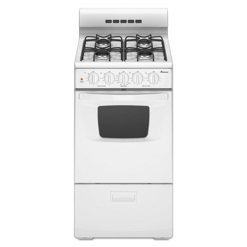 Amana® AGG222VDW 20" Gas Range with Compact Oven Capacity