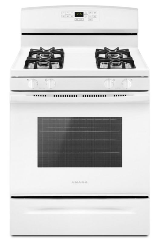 Amana® AGR6603SFW 30" Gas Range with Self-Clean Option