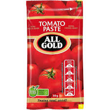 ALL GOLD TOMATO PASTE 30X50G SACHETS ALL GOLD TOMATO PASTE 30X50G SACHETS