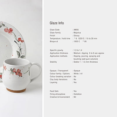 Sara Mid Fire Majolica Glossy White AM06 Sara Mid Fire Majolica Glossy White AM06