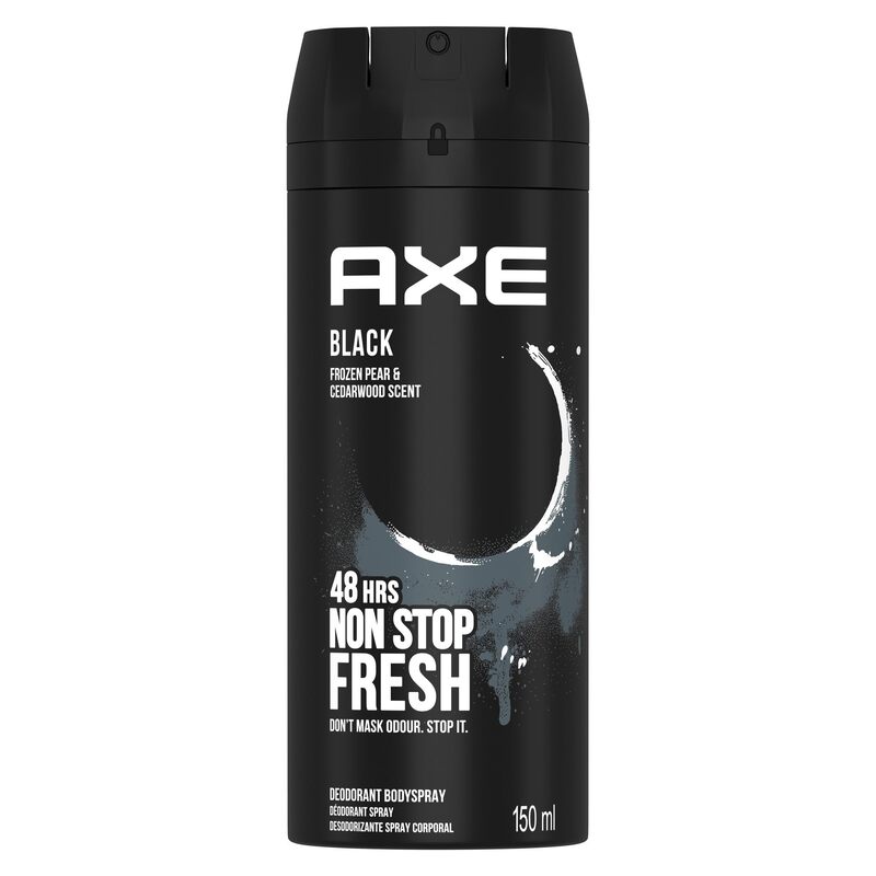 AXE DEODORANT SPRAY (SA) 150 ML BLACK AXE DEODORANT SPRAY (SA) 150 ML BLACK