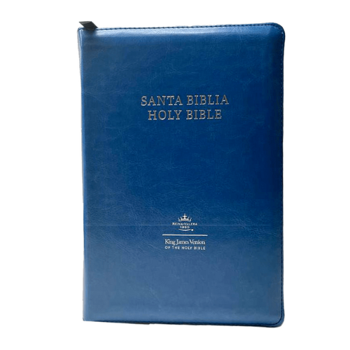 Biblia Bilingue / Azul / Manual / Letra Pequeña / Imitación Piel / With Index and Zipper / RVR 1960 Biblia Bilingue / Azul / Manual / Letra Pequeña / Imitación Piel / With Index and Zipper / RVR 1960