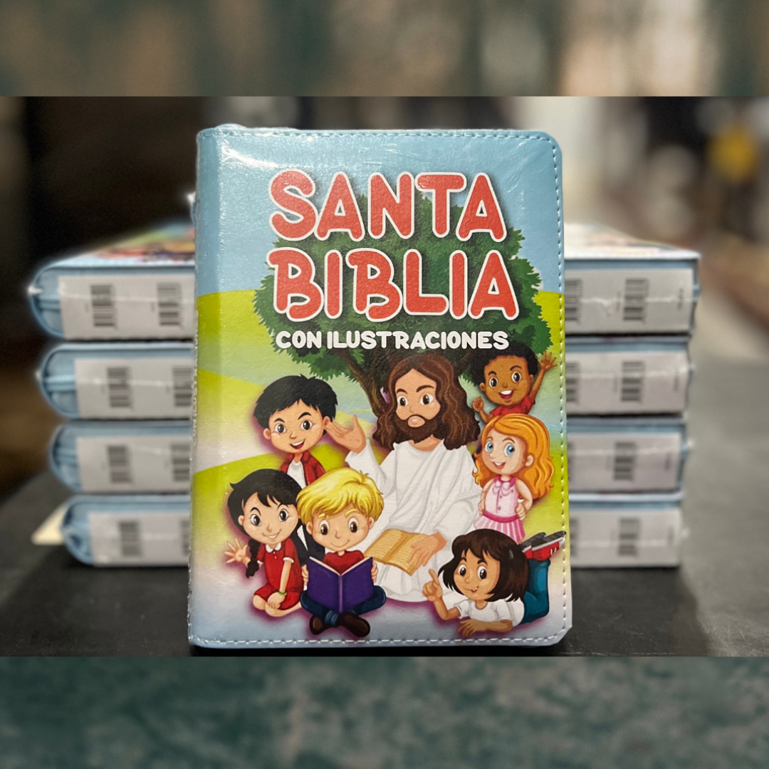 Santa Biblia para Niños / Portada de Azul / Compacta/ Imitación Piel Letra /grande de 10 - Caja de 28 unidades Santa Biblia para Niños / Portada de Azul / Compacta/ Imitación Piel Letra /grande de 10 - Caja de 28 unidades