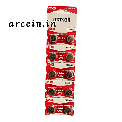 Maxell LR44 1.5V battery (Pack of 10)