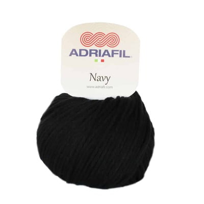 Navy - Cotone grande per ferri o uncinetto col. 49 nero Navy - Cotone grande per ferri o uncinetto col. 49 nero