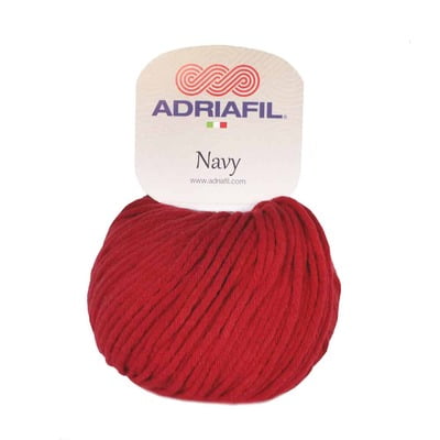 Navy - Cotone grande per ferri o uncinetto col. 60 rosso mattone Navy - Cotone grande per ferri o uncinetto col. 60 rosso mattone
