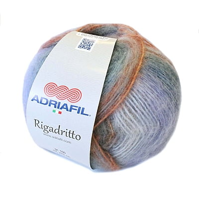 Rigadritto - Filato misto lana colorato 44 nebbia