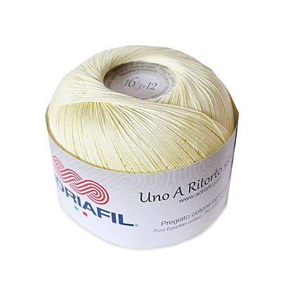 Uno A Ritorto Tit. 16 - Cotone sottile per uncinetto Col. 05 Giallo Baby