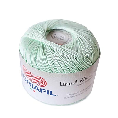 Uno A Ritorto Tit. 16 - Cotone sottile per uncinetto Col. 08 Verde Acqua Uno A Ritorto Tit. 16 - Cotone sottile per uncinetto Col. 08 Verde Acqua