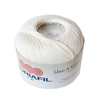 Uno A Ritorto Tit. 16 - Cotone sottile per uncinetto Col. 11 Panna Uno A Ritorto Tit. 16 - Cotone sottile per uncinetto Col. 11 Panna