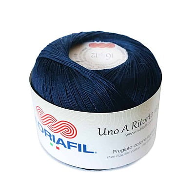Uno A Ritorto Tit. 16 - Cotone sottile per uncinetto Col. 22 Blu
