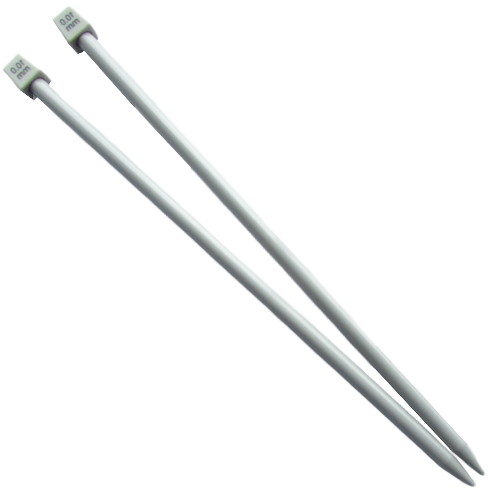 Aguja Tejer En Dos 10 Mm X 35Cm Paquete X 10 Pares