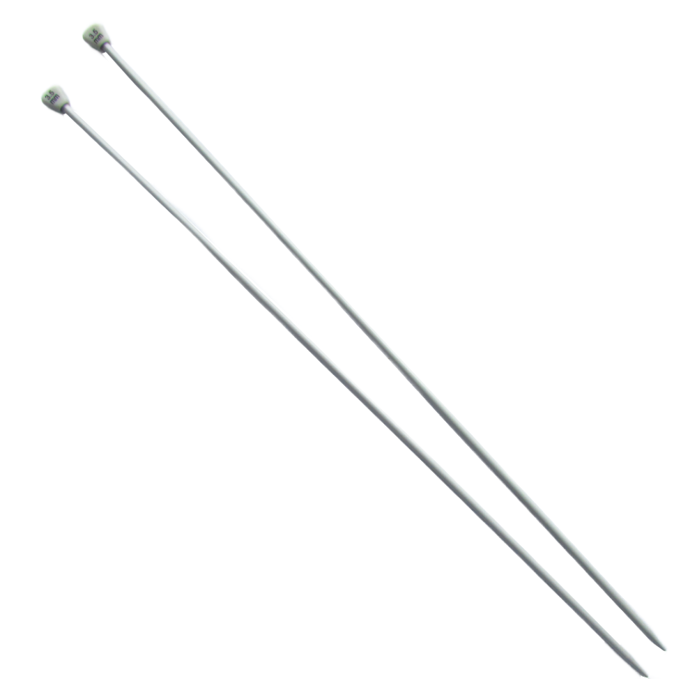 Aguja Tejer En Dos 3.5 Mm X 35Cm Paquete X 10 Pares