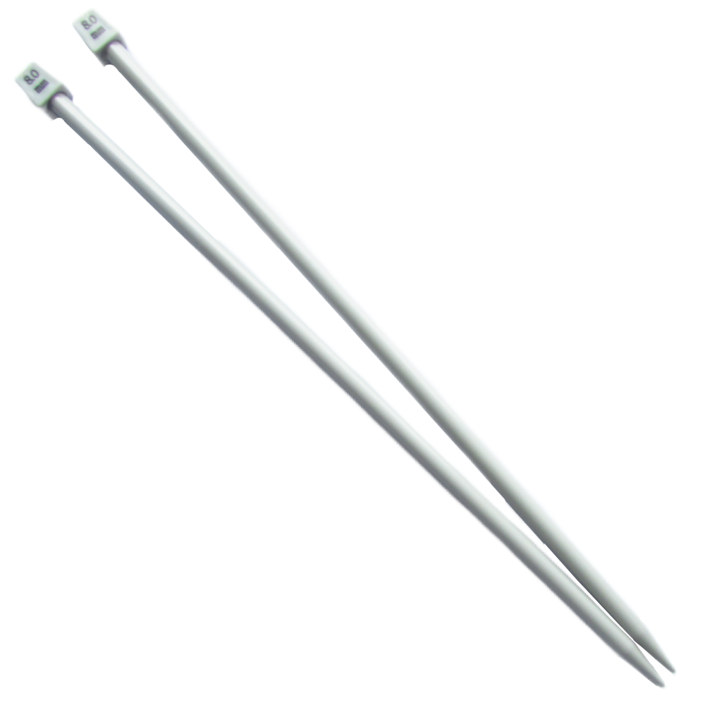 Aguja Tejer En Dos 8.0 Mm X 35Cm Paquete X 10 Pares